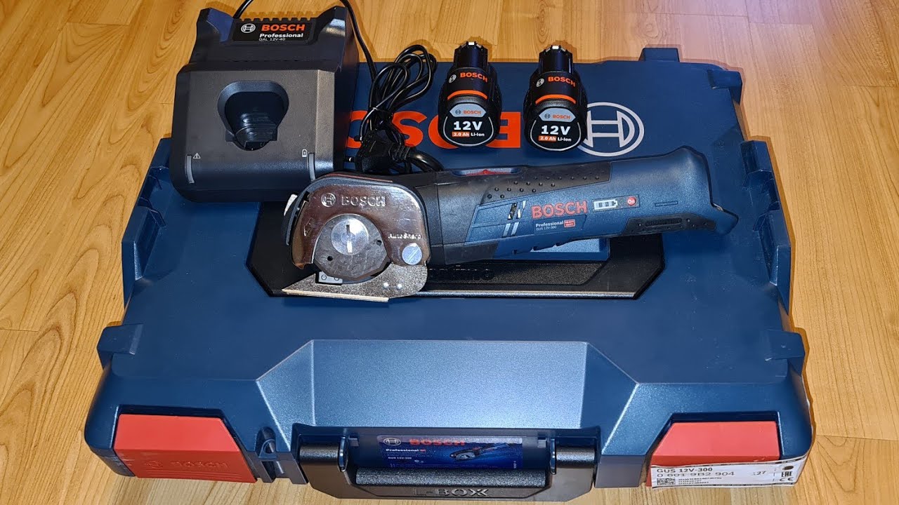 4К Обзор Bosch GUS 12V-300 аккумуляторных ножниц Бош на 12Вольт.