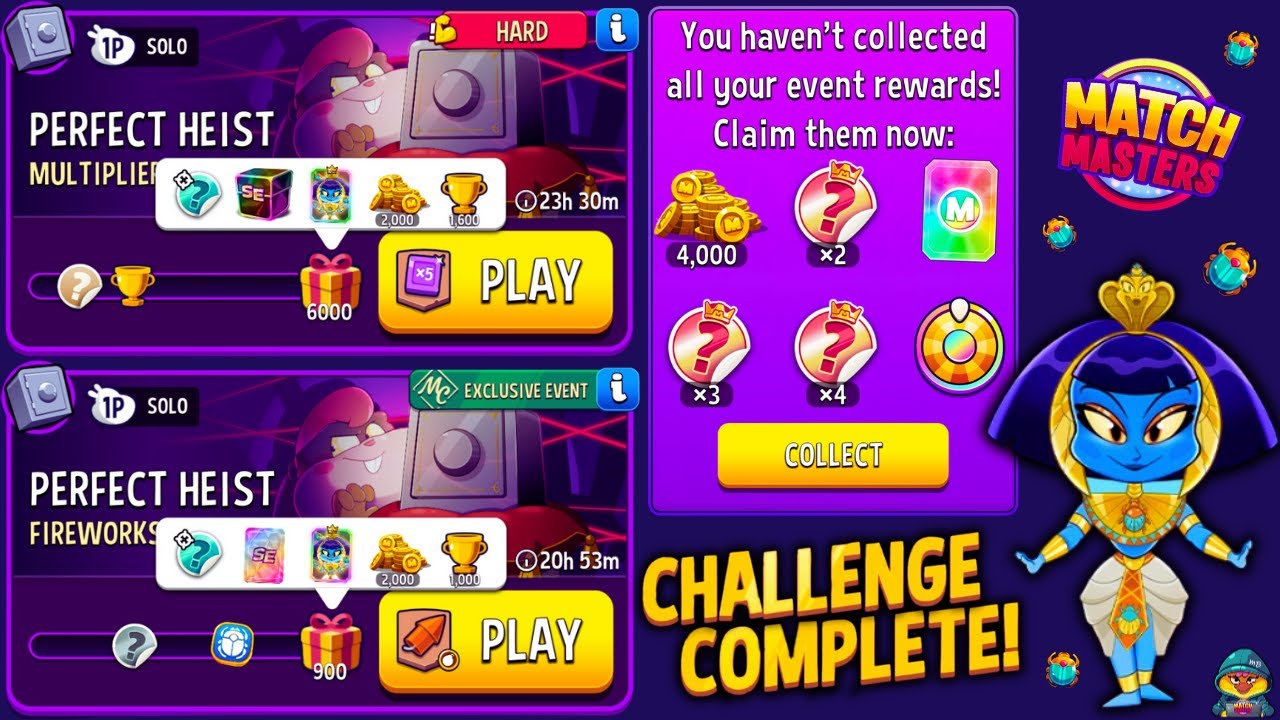 LAST EVENT AWARDS/ x2 Solo Challenge Perfect Heist/ HARD Multiplier Madness + Fireworks Festival