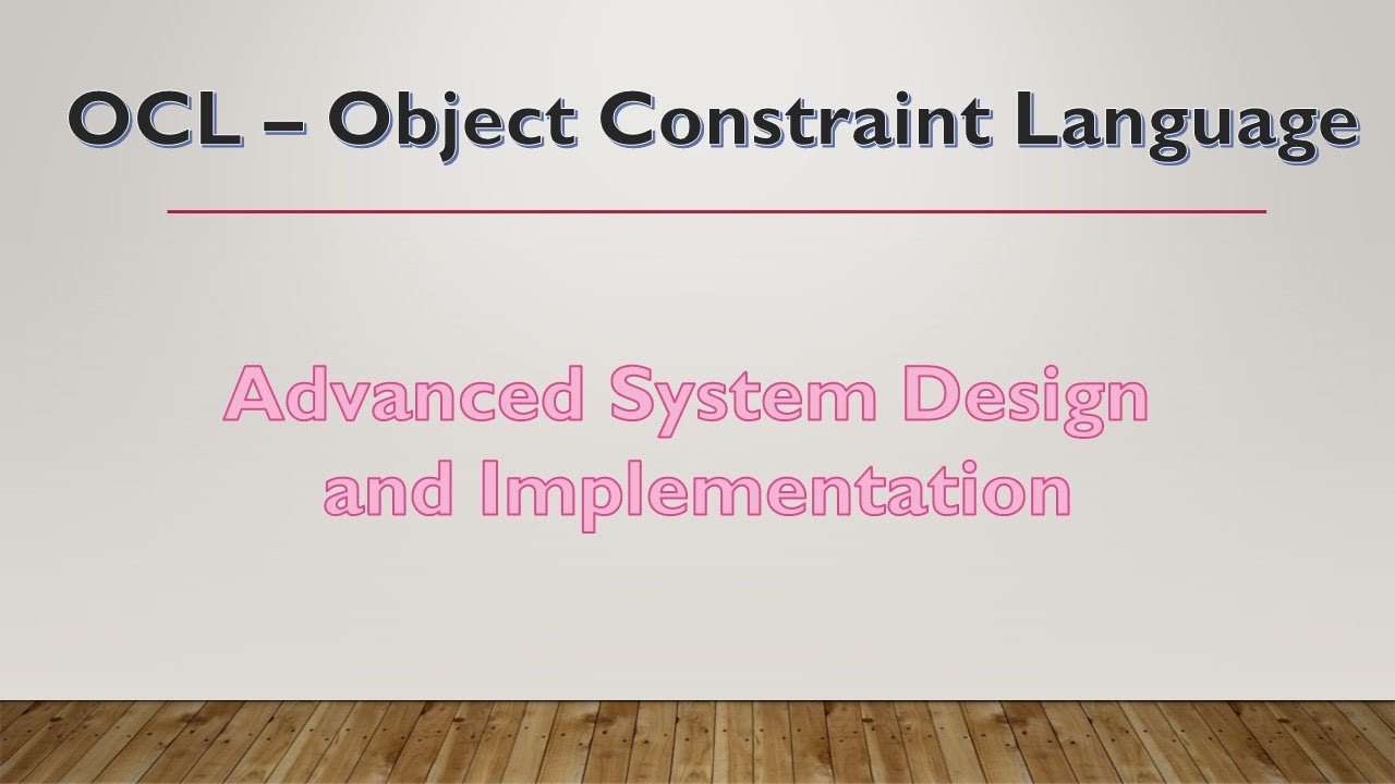 OCL   Object Constraint Language