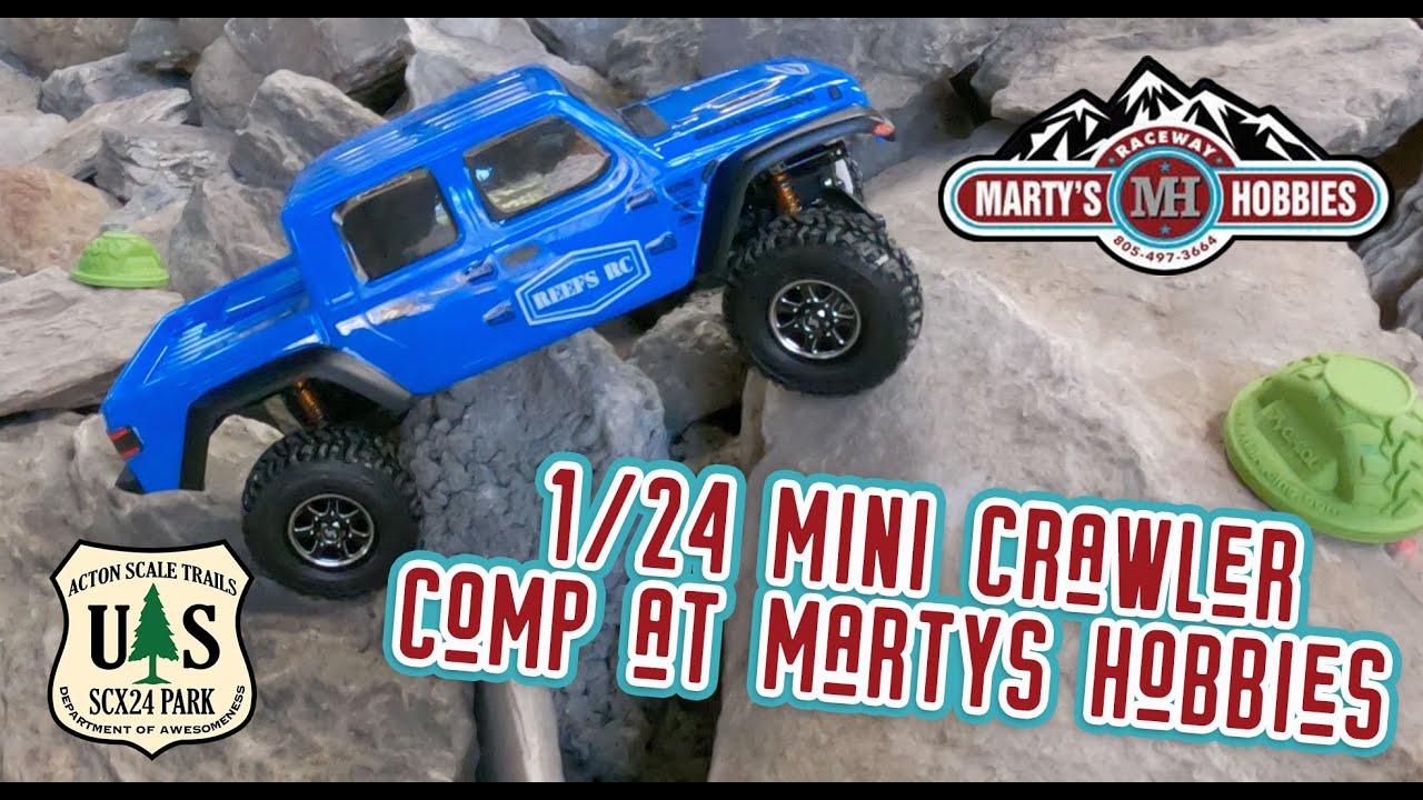 1/24 Scale Mini Crawler Comp at Marty's Hobbies - SCX24 event - Acton Scale Trails