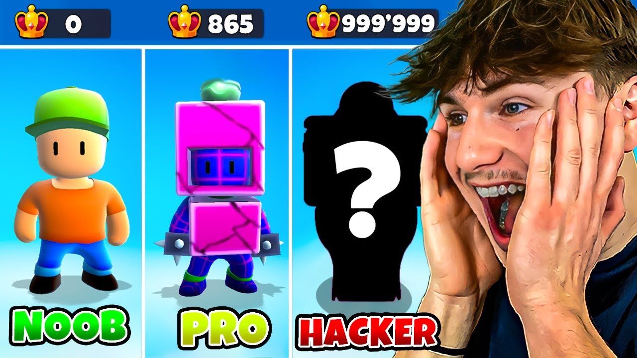 J'AFFRONTE DES NOOB, PRO, HACKER ET ... SUR STUMBLE GUYS !! (WTF)