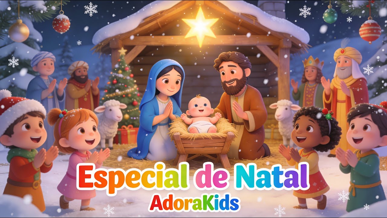 🎄 ESPECIAL DE NATAL 2025 - 20  Minutos de Músicas Gospel Infantil sobre Jesus ✨ Natal