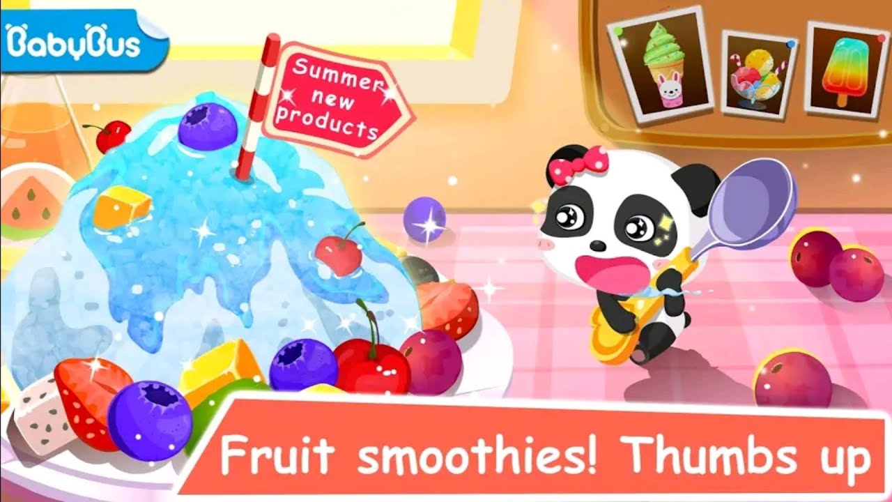 Baby Panda's Ice Cream Shop | Creat Your Own Ice Cream | Babybus Gameplay Video | Games For Kids