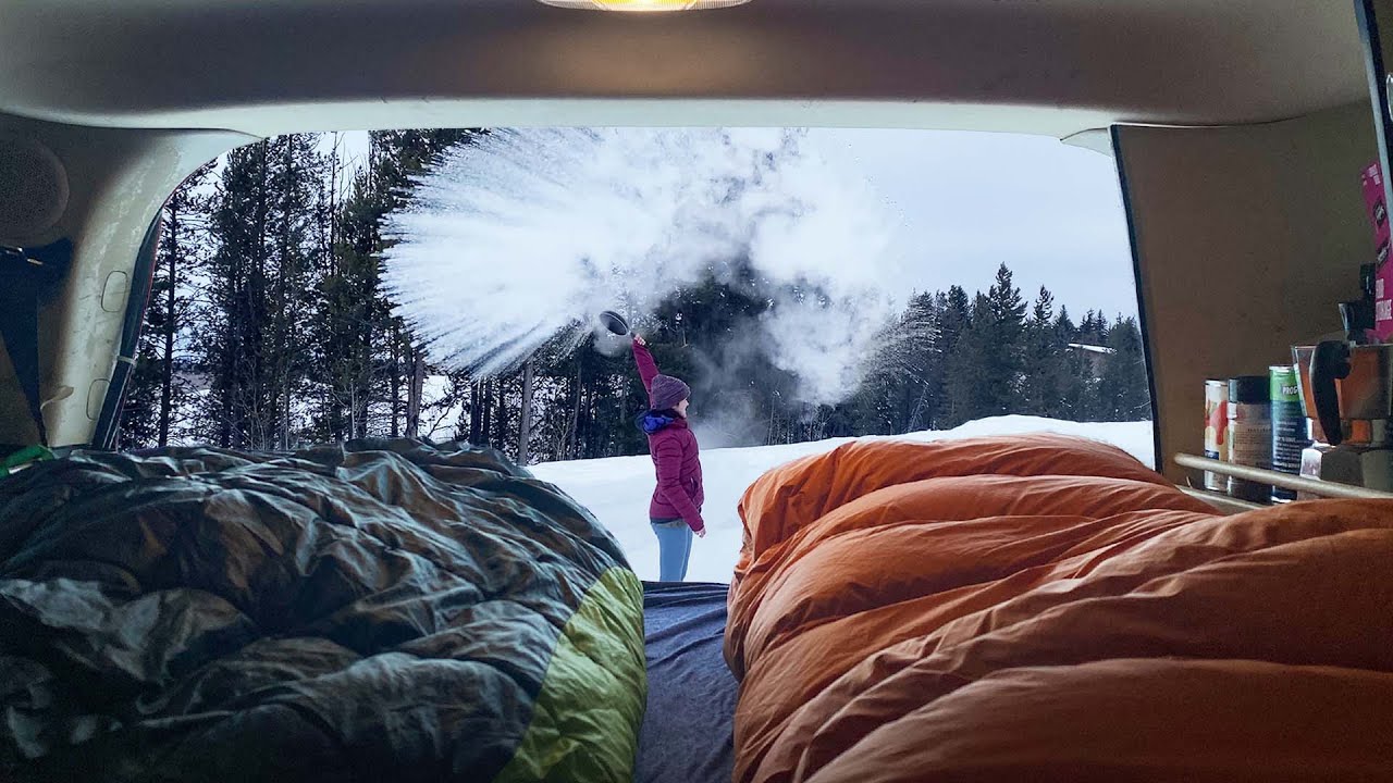 Car Camping in -26 Degrees! | Extreme Cold -26&deg;F/-32&deg;C Winter Survival in a Car