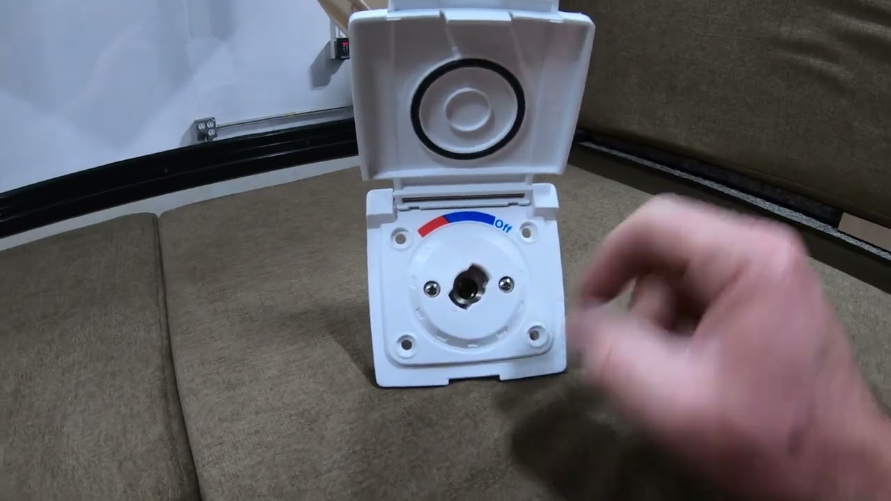How to easily fix a stuck water valve on your outside shower fixture l Four Wheel Popup Camper