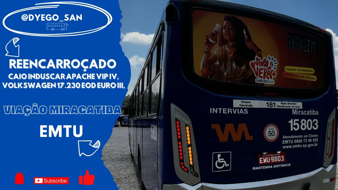 Mostrado o Baú, CAIO INDUSCAR APACHE VIP IV, Volkswagen REENCARROÇADO da Viação Miracatiba.