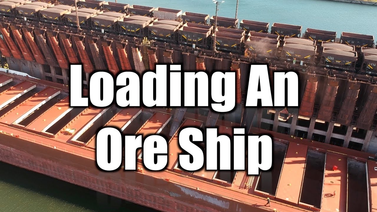Loading iron ore pellets on Lake Superior Marquette, MI