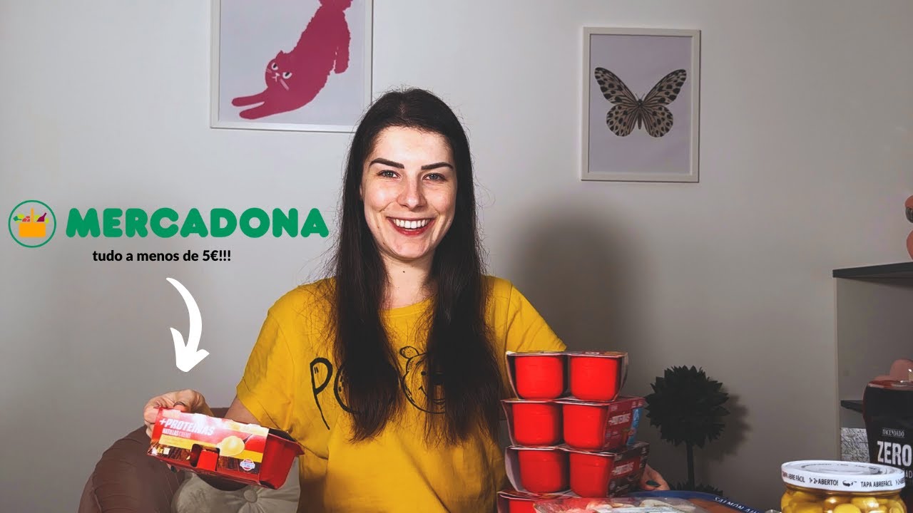 COMPRAS PARA 1 MÊS DO MERCADONA - tua a menos de 5€! | Quanto gastámos?!