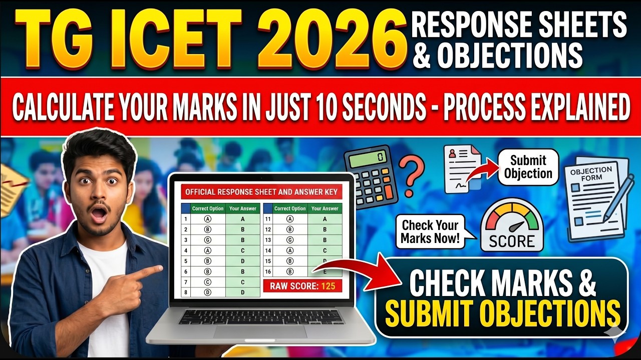 TG ICET 2026 Response Sheets Released Live | IQ Academy
