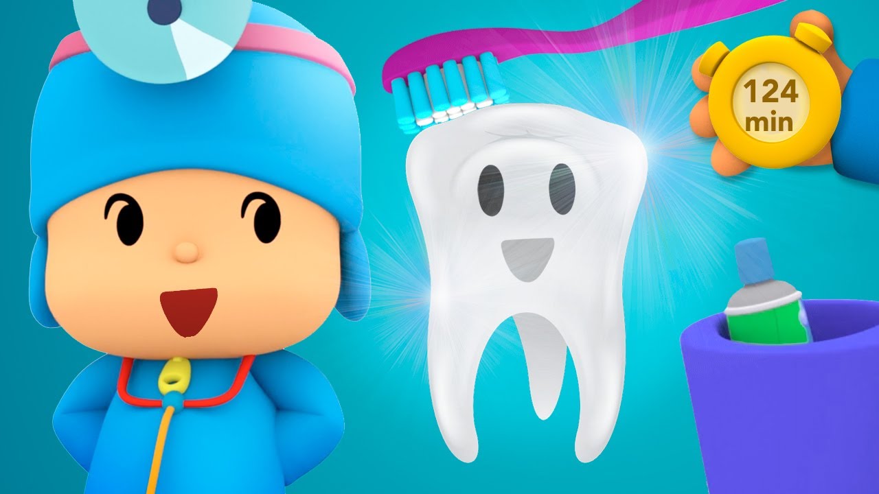 🦷️ POCOYO E NINA - Escovar Depois De Comer [124 min] DESENHOS ANIMADOS para crianças