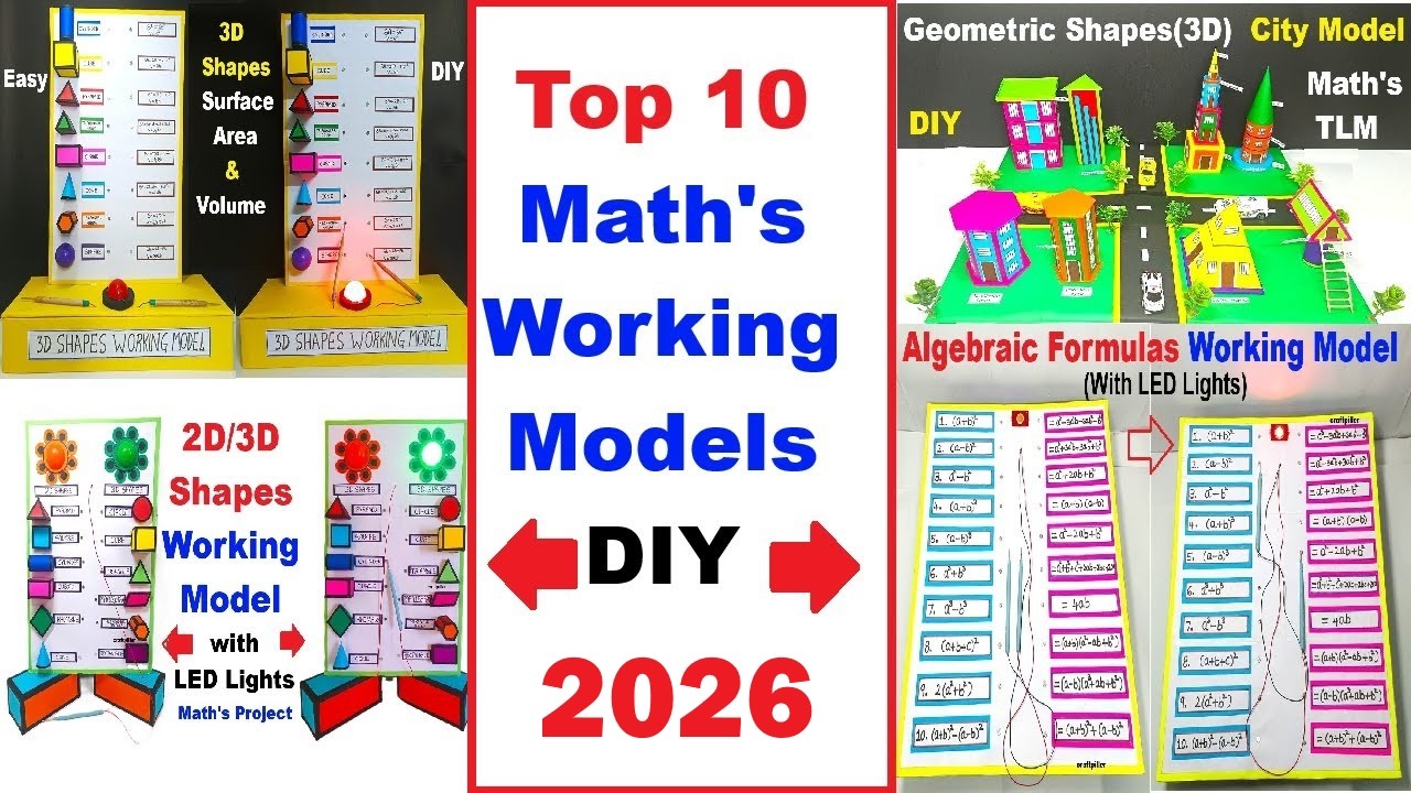 10 best maths working models for maths exhibition - 10 top - award winning maths tlm - craftpiller