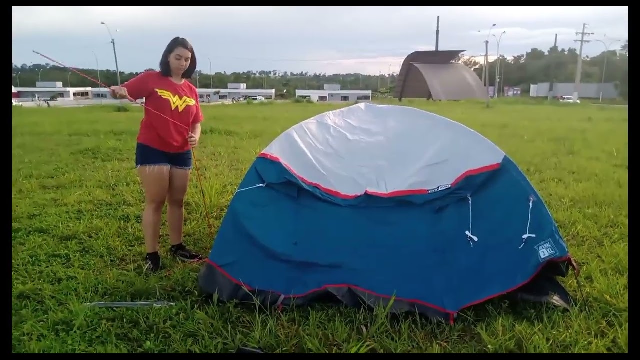 Montando a minha primeira barraca - Arpenaz 3xl fresheblack Quechua.🏕️❤️
