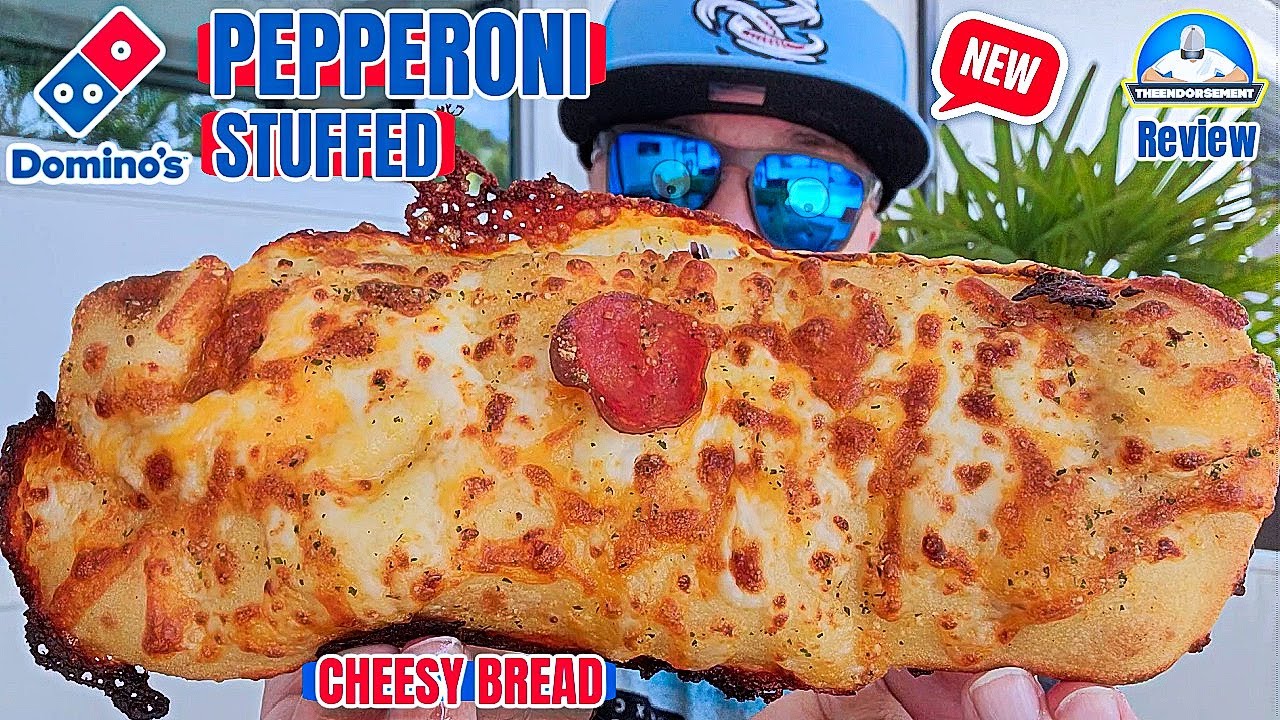 Domino's® Pepperoni Stuffed Cheesy Bread Review! 🧀🥖| Low Score Alert | theendorsement