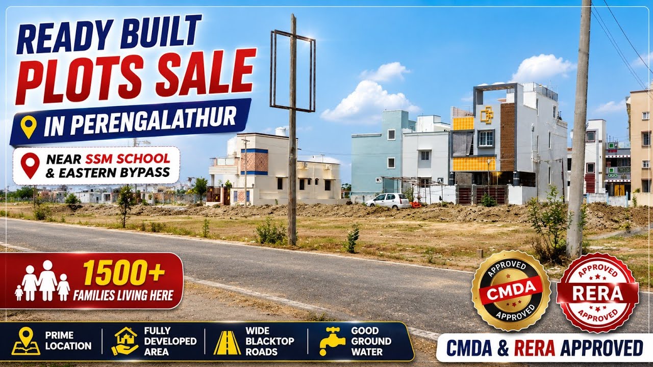 💸Perungalathur Plots Sale Near SSM School & Tambaram Eastern Bypass | Surrounded by 1500+ Families🏆