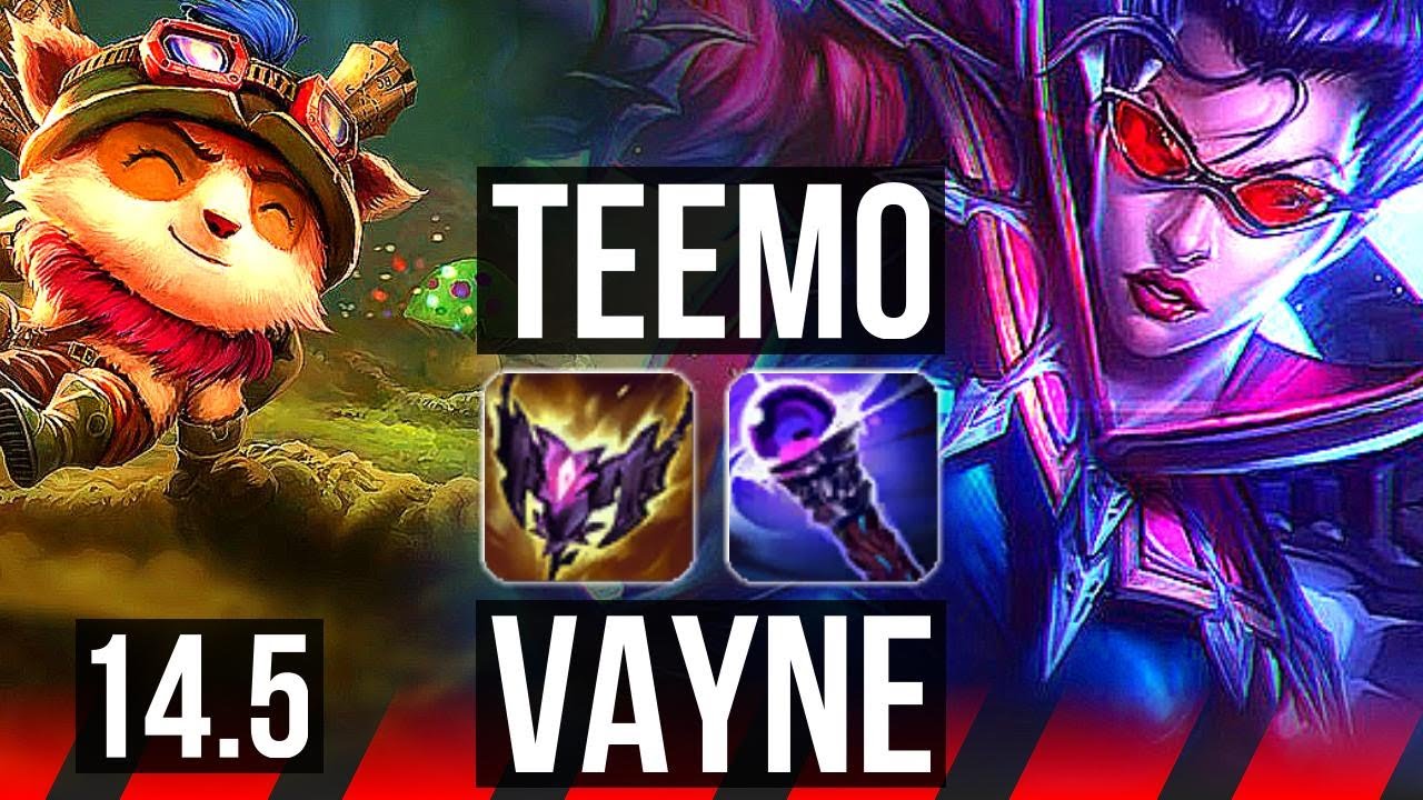 TEEMO vs VAYNE (TOP) | Comeback, 6 solo kills | KR Master | 14.5