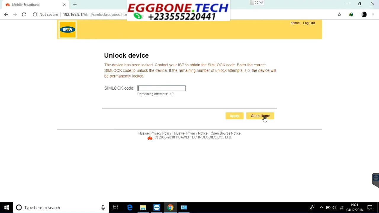 UNLIMITED Unlock / Decode MTN Huawei B315S-22 Router