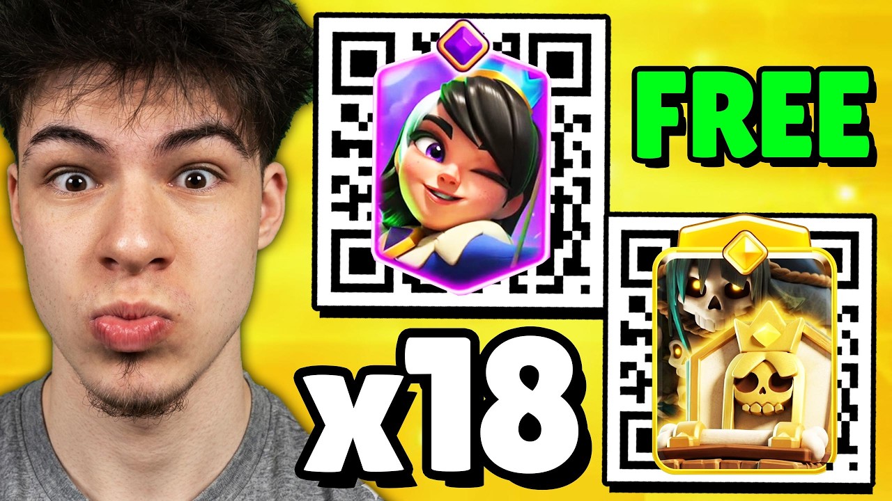 ALL 18 WORKING QR CODES in Clash Royale!
