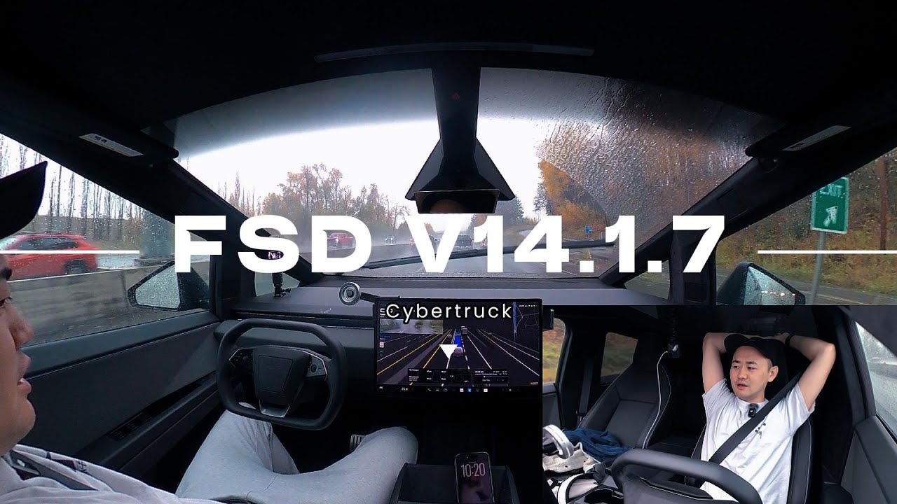 瘋狂進化！特斯拉 FSD V14.1.7 在 Cybertruck 到底有多強？｜一鏡到底完整雨天路測