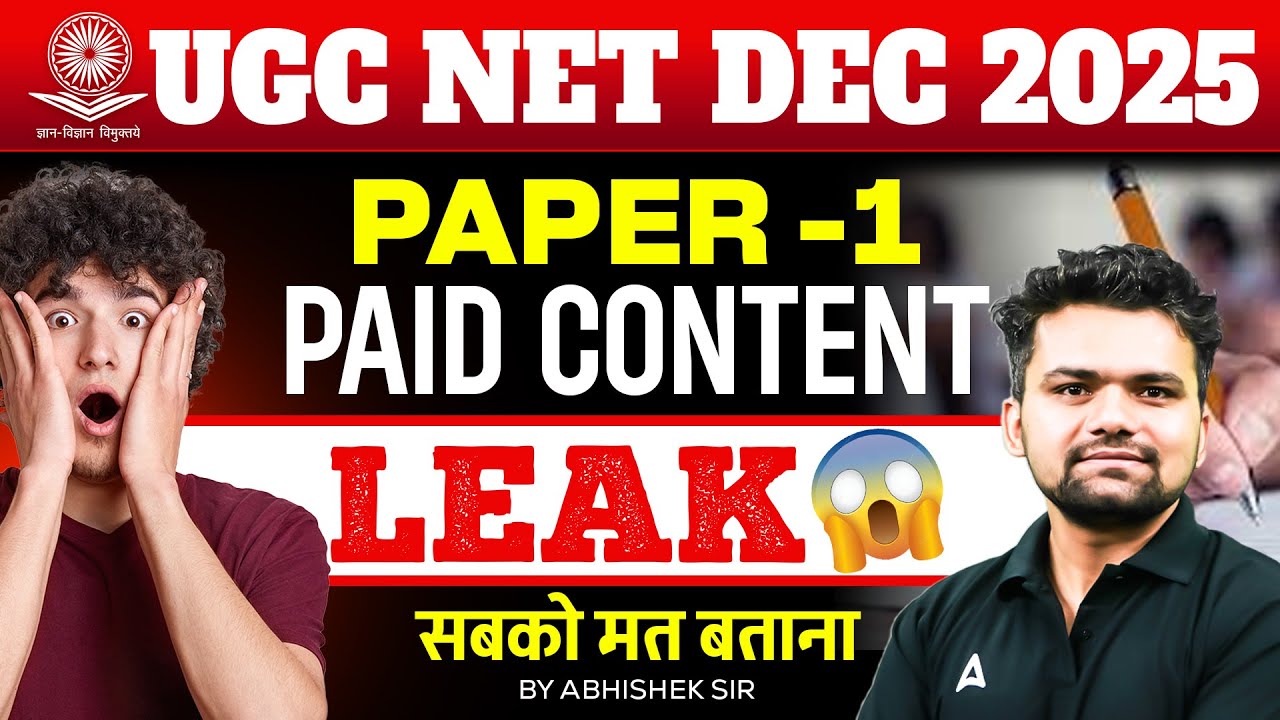UGC NET Paper 1 PYQ, Test Series, Notes | UGC NET Paper 1 Free Study Material By Abhishek Sir