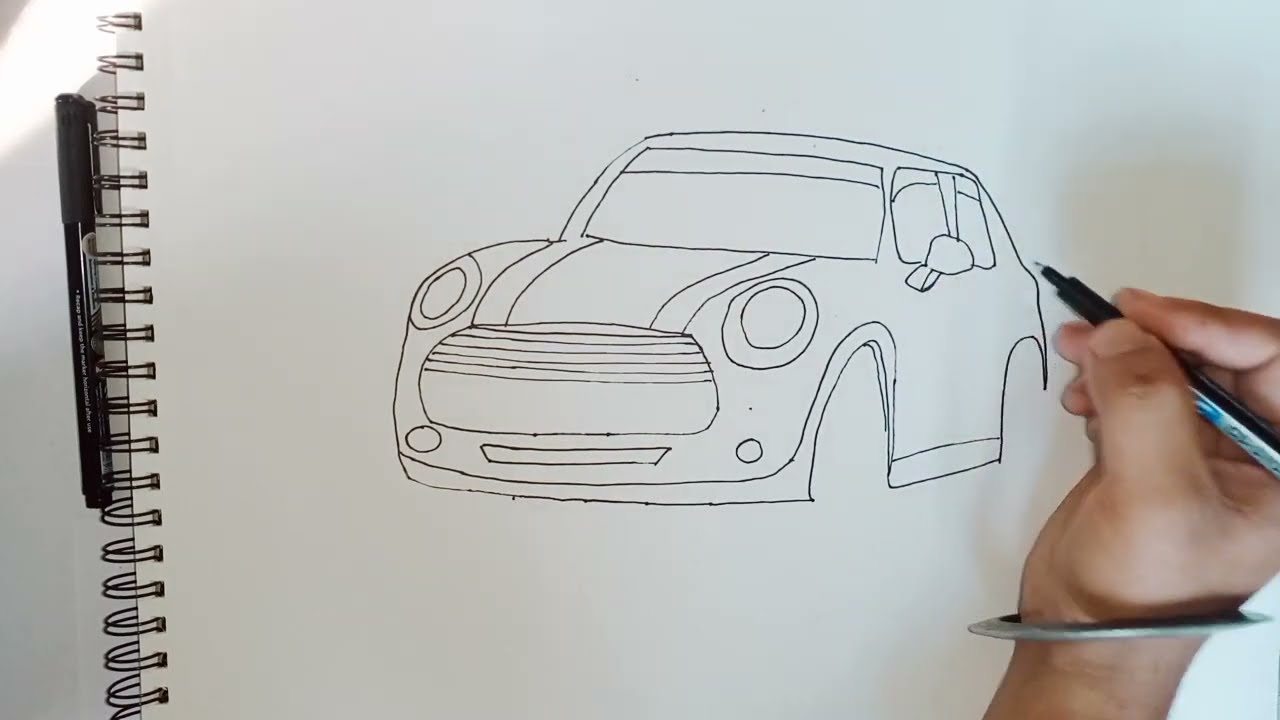 How To Draw mini cooper car