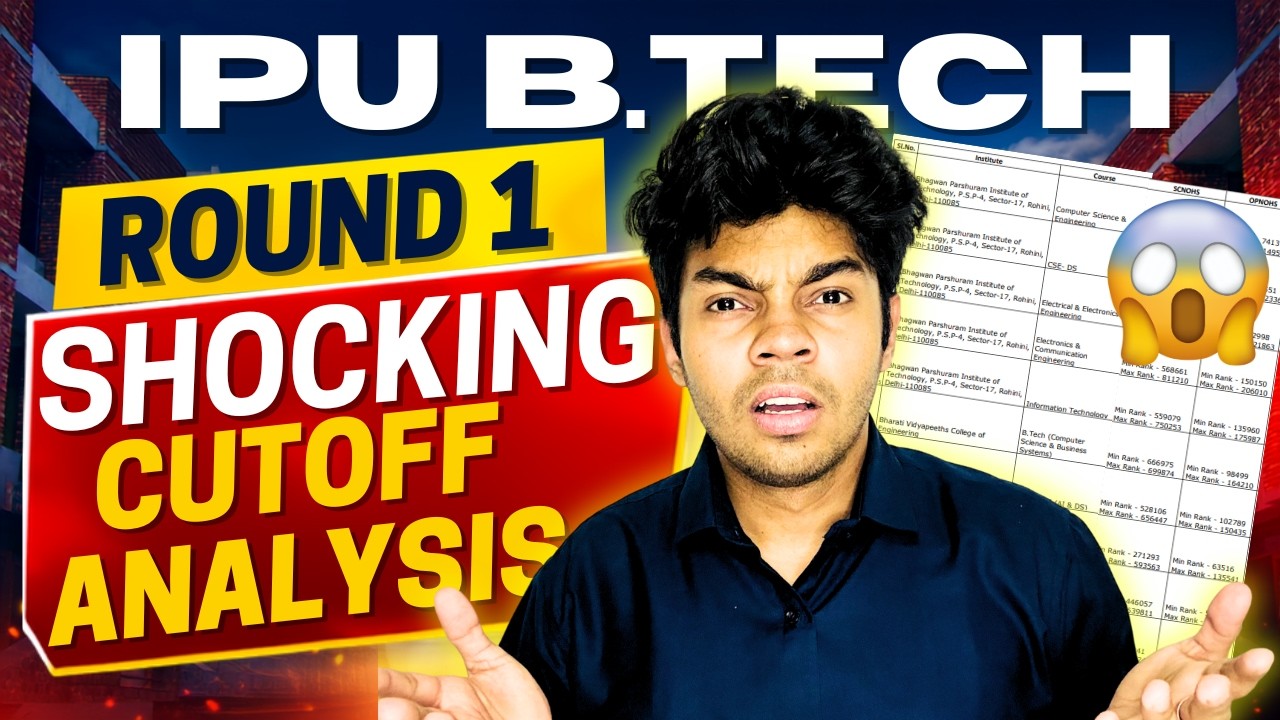 Анализ проходных баллов IPU B.Tech, 1-й раунд | Плохие новости🥲