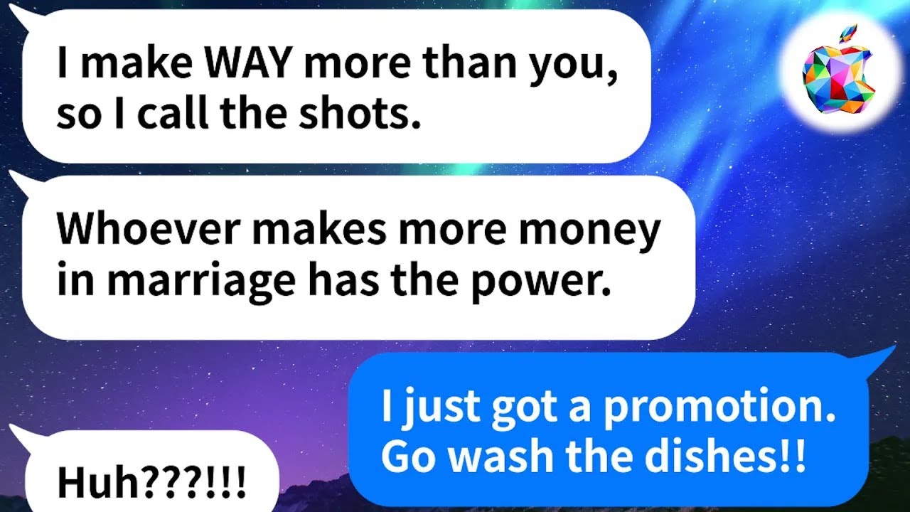 【Apple】Husband says in a marriage money = power, so I get a promotion to boss him around! [Jumbo]