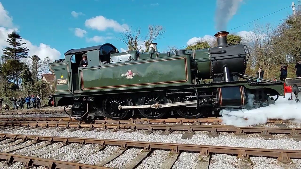 GWR 4555 working on a freight train #train ##steamtrain #trainspotting #trainspotteruk 