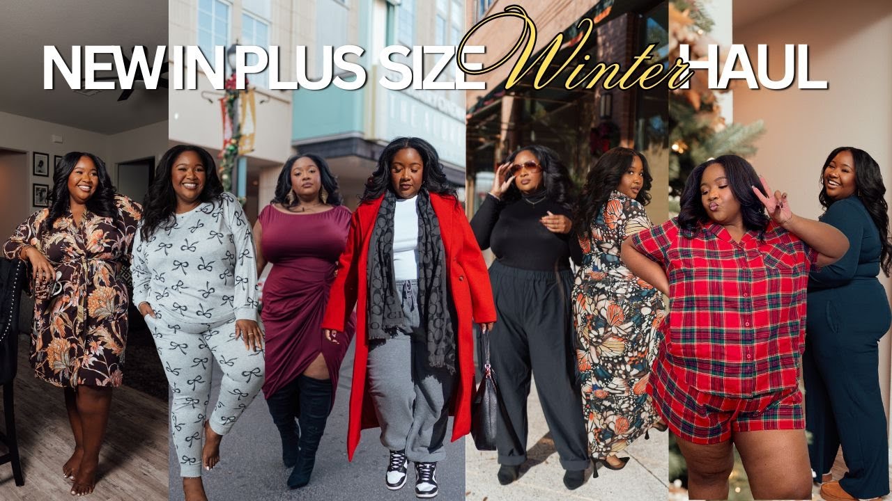 Plus Size Winter Outfit Ideas for Women with Larger Bellies | Apple Shaped Plus Size Haul!