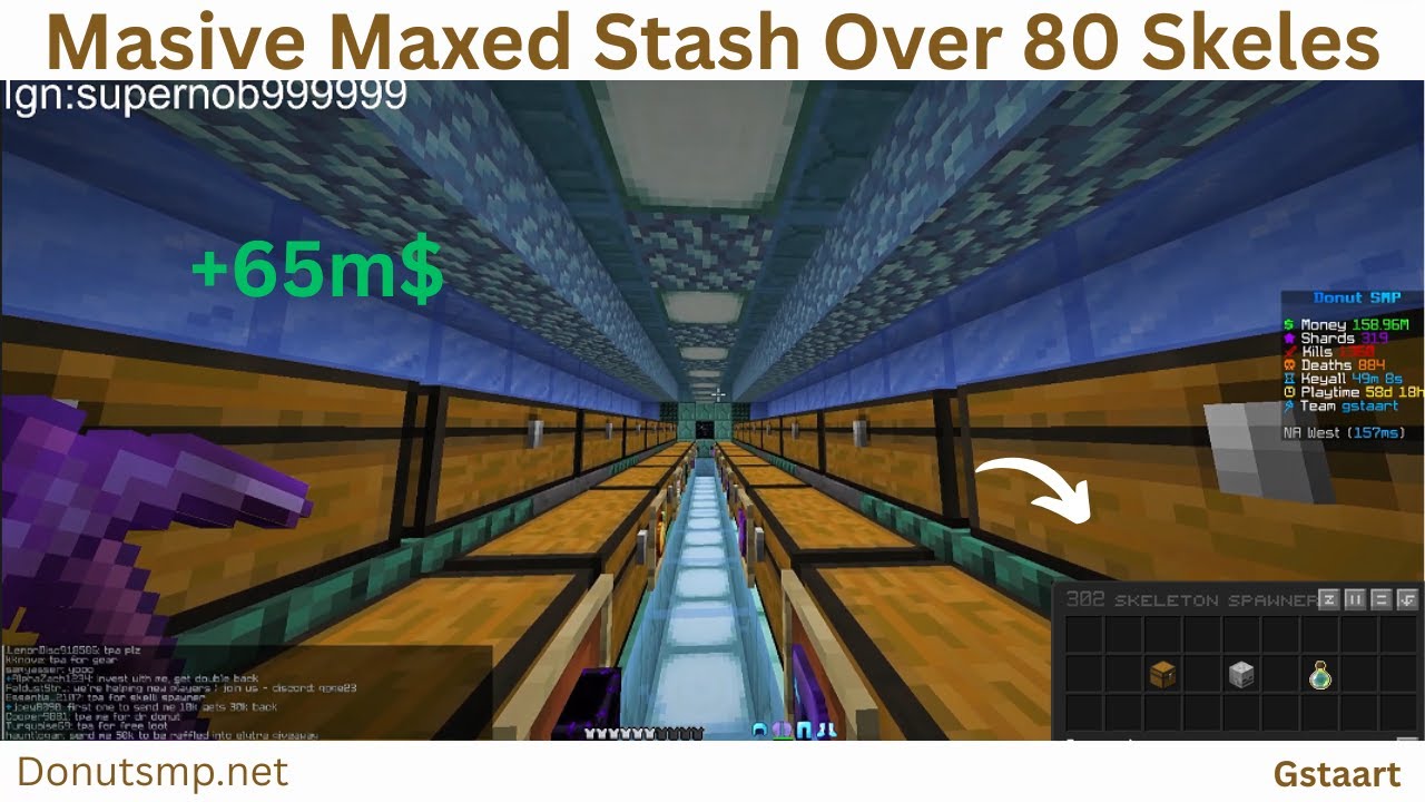 Donut SMP Masive Stash Raid Over Stack Of skeles
