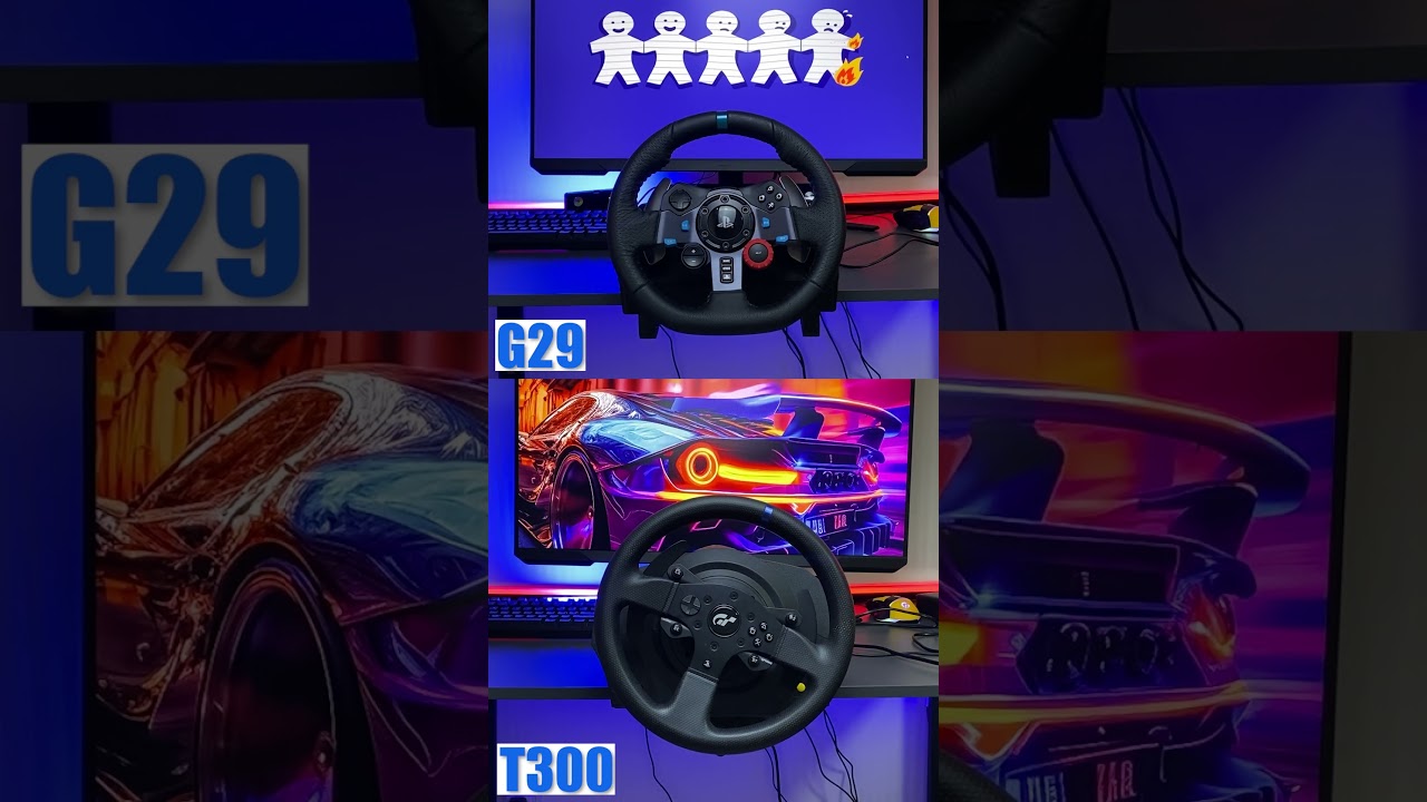 Thrustmaster t300  vs Logitech g29 #gaming #racing #logitech #thrustmaster #moza #fanatec