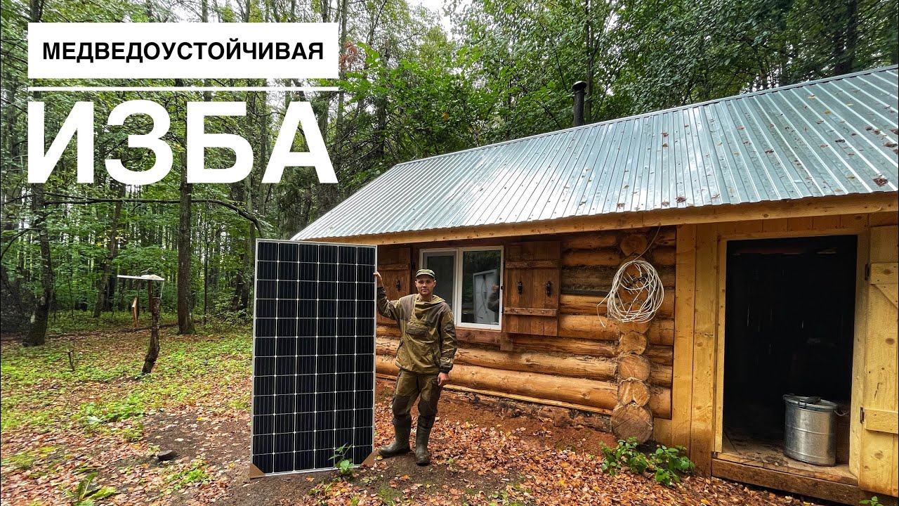 Защищаемся от медведя |Устанавливаем автономное электричество в избе | Заготавливаем дрова