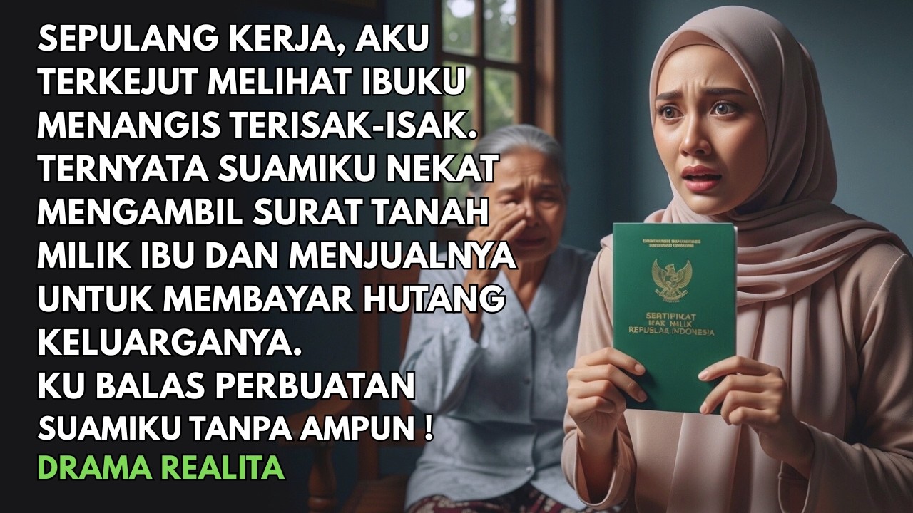 Aku Syok Lihat Ibu Menangis ! Ternyata Suamiku Tega Menjual Tanah Ibu Demi Melunasi Hutang !