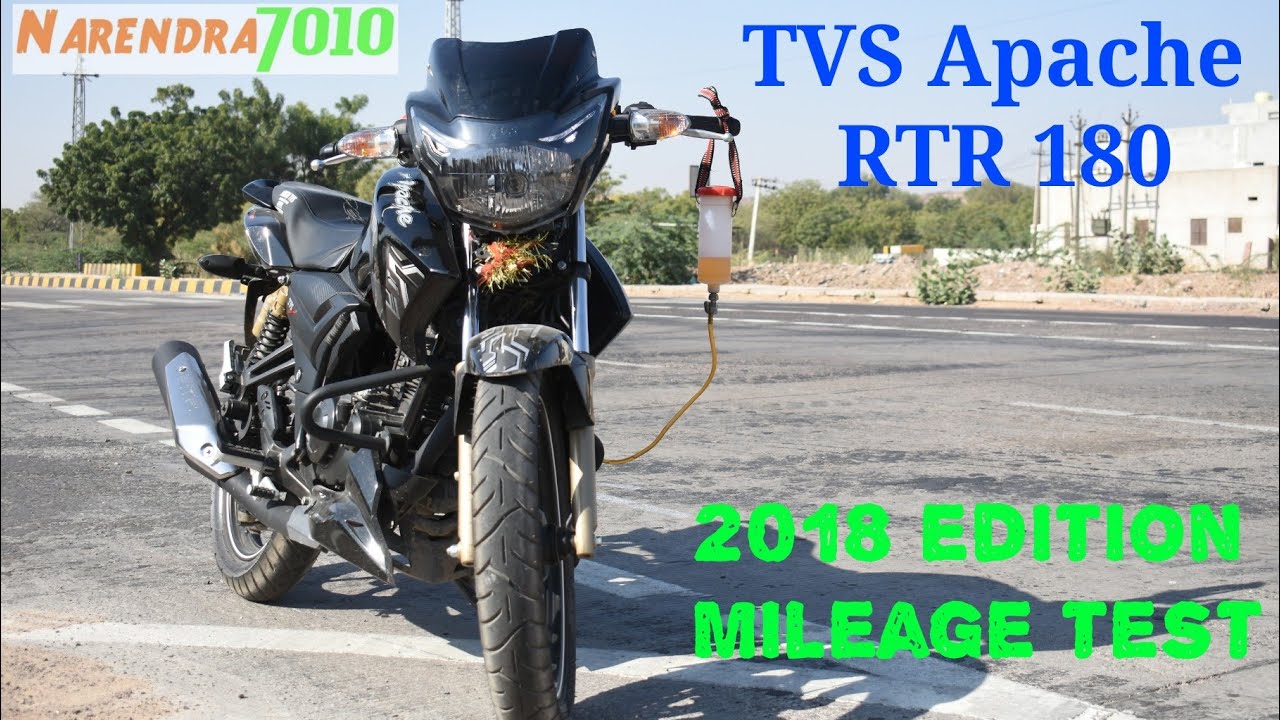 TVS Apache RTR 180 mileage test 2018 edition