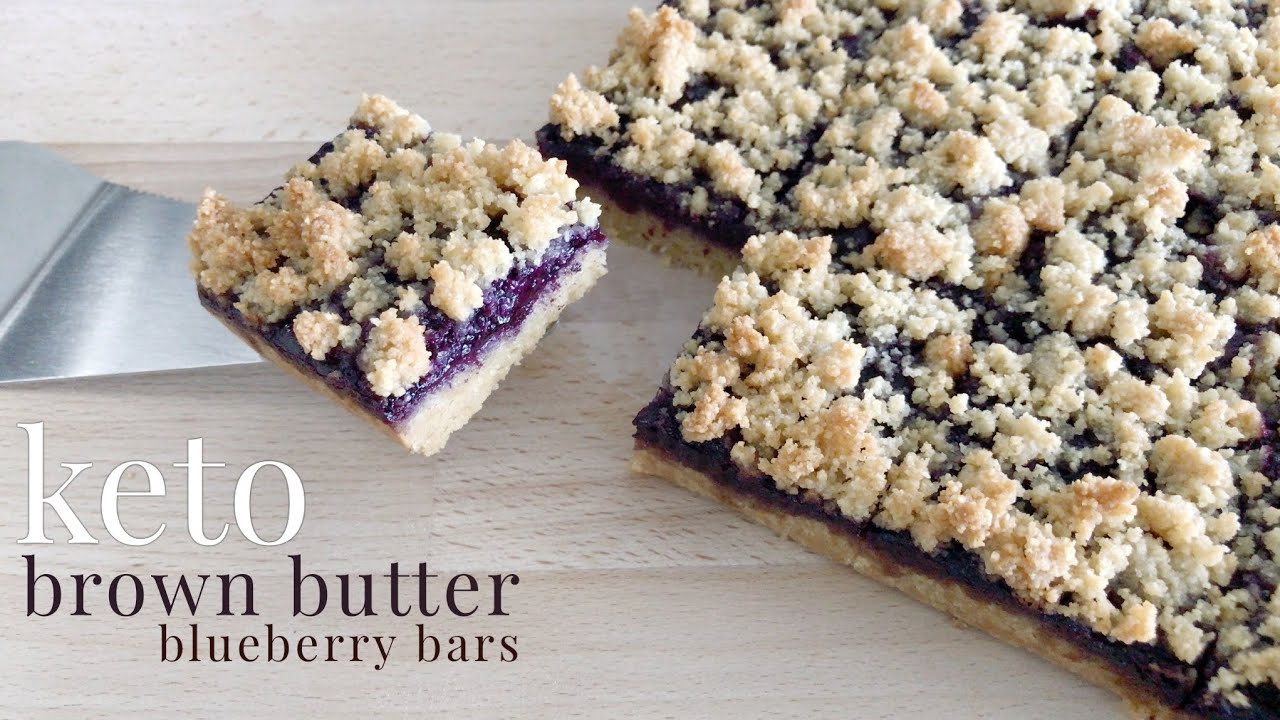 Keto Brown Butter Blueberry Bars