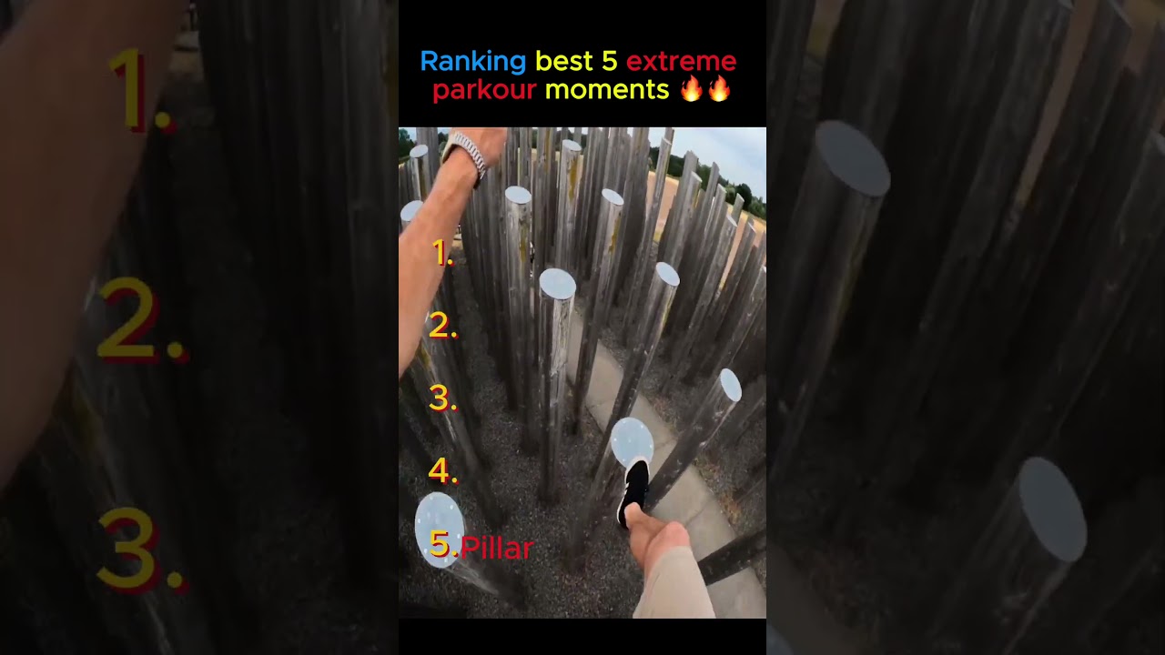 Ranking best 5 parkour moments 🔥🔥 #funny #shorts #comedy #parkour #ranking