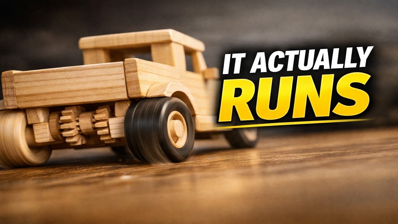 This Wooden Car Runs — Built with a Real Differential