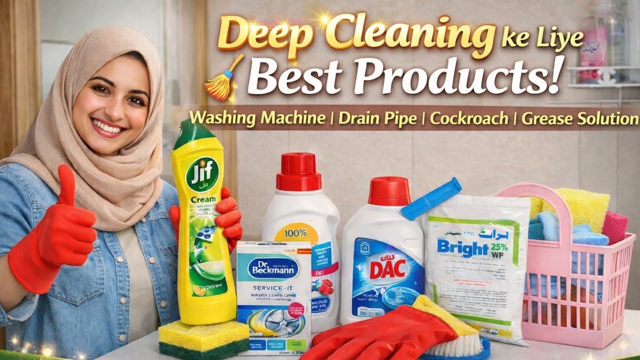 Kuwait me Deep Cleaning ke Best Products 🇰🇼 | Cockroach 🪳, Drainage aur Washing Machine Cleaning