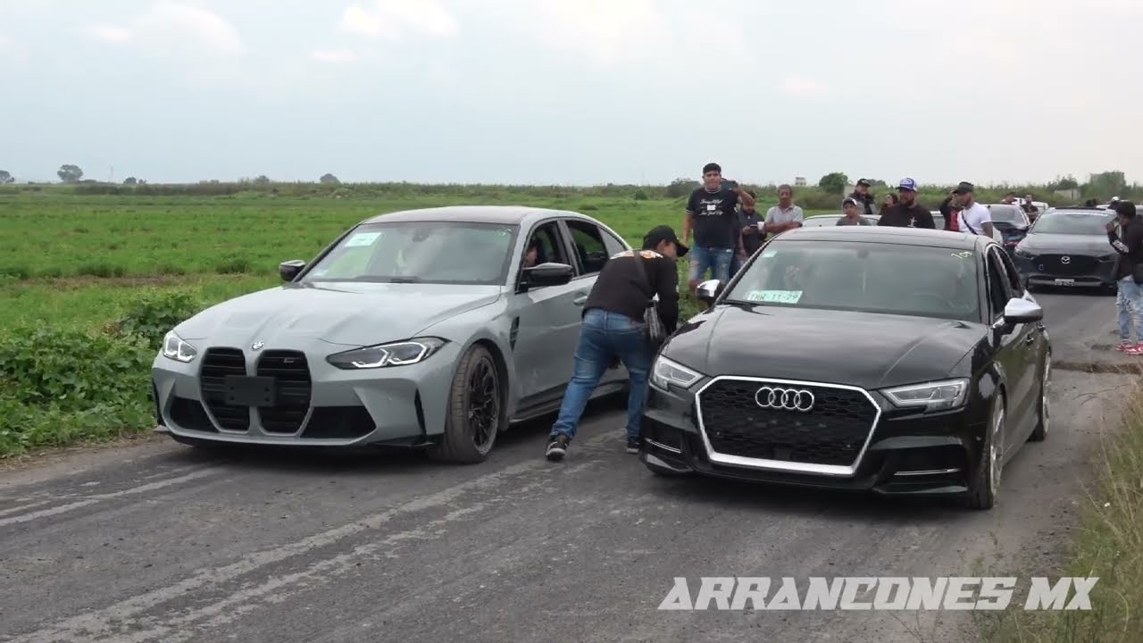 Arrancones Tonanitla - Civic vs Golf MK2 | March vs Tiida | Audi S3 vs BMW M3 Competition | Charger