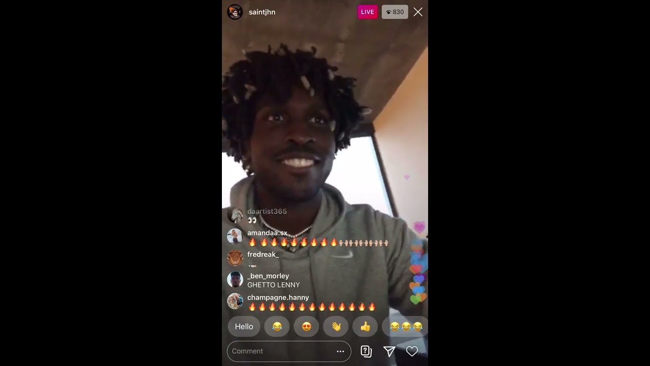 Saint JHN LIT IG Live (FIRE Snippets & Talks Collection Two)