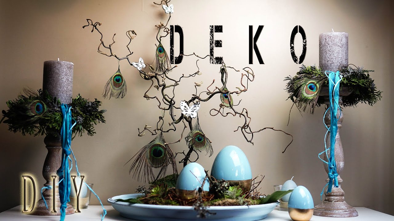 DIY Tischdekoration  🦚 Elegant Peacock  | Variabel, Extravagant & Individuell | Österliche Variante