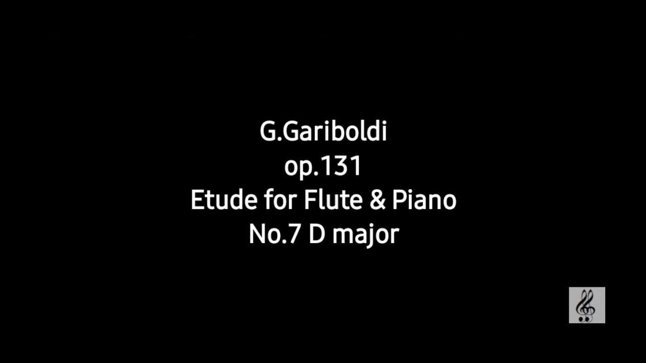 G.Gariboldi op.131 Etude for Flute & Piano accompaniment No.7 D major
