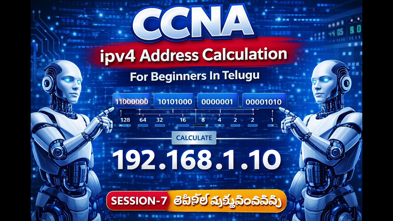 CCNA | ipv4 Address Calculation  For Beginners In Telugu | session-7 | ✆ WhatsApp (+91 9885573740)