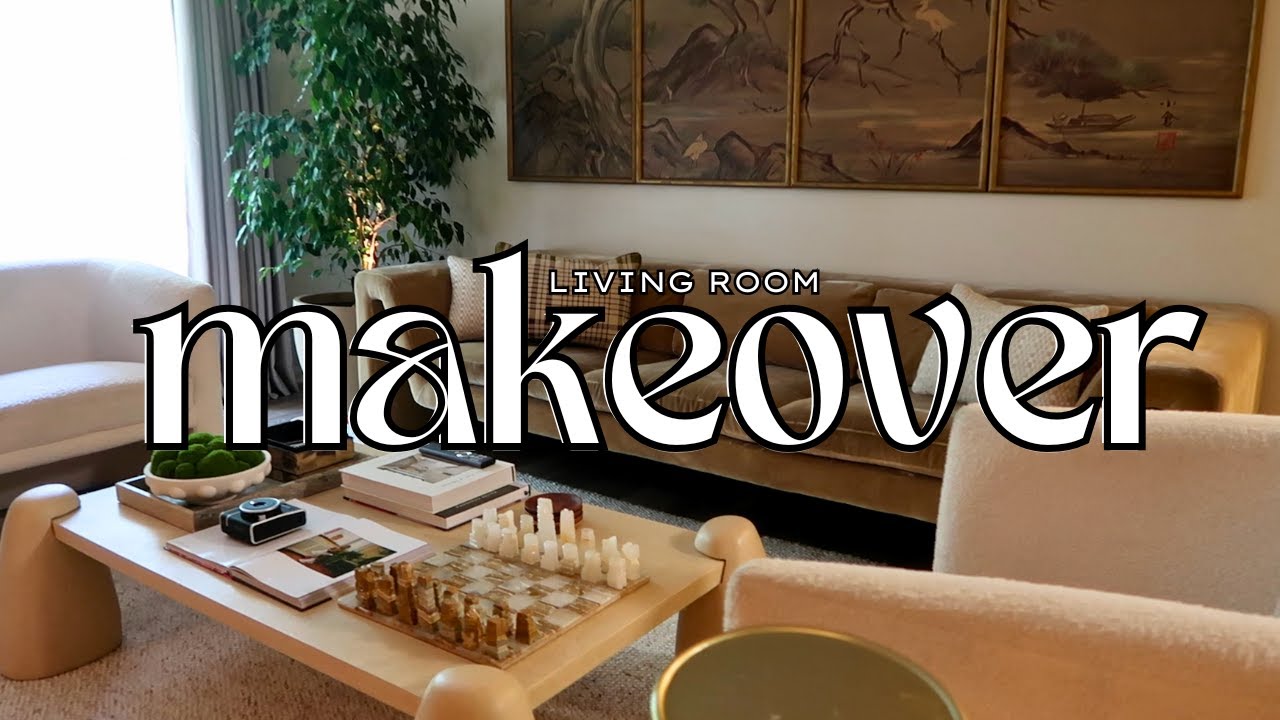 Budget Friendly Mid Century Modern living room makeover