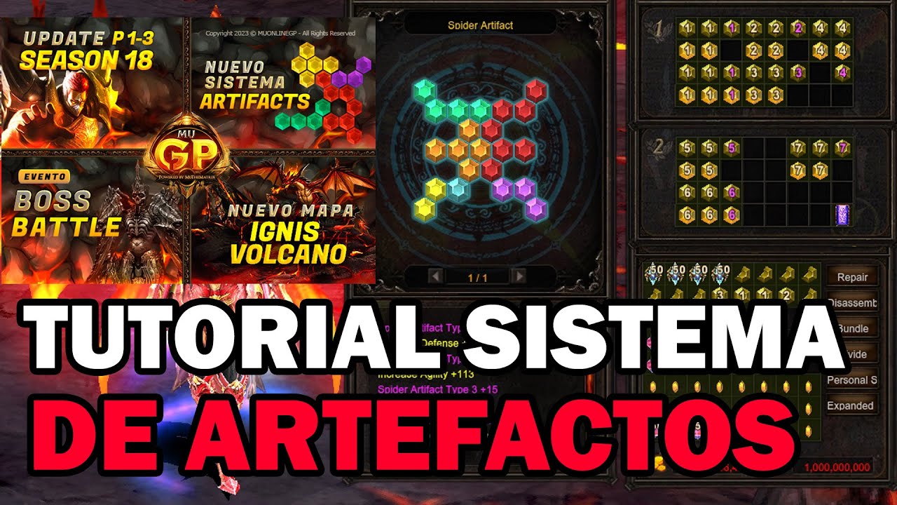 TUTORIAL NUEVO SISTEMA DE ARTEFACTOS! - MUGP S18 🔥