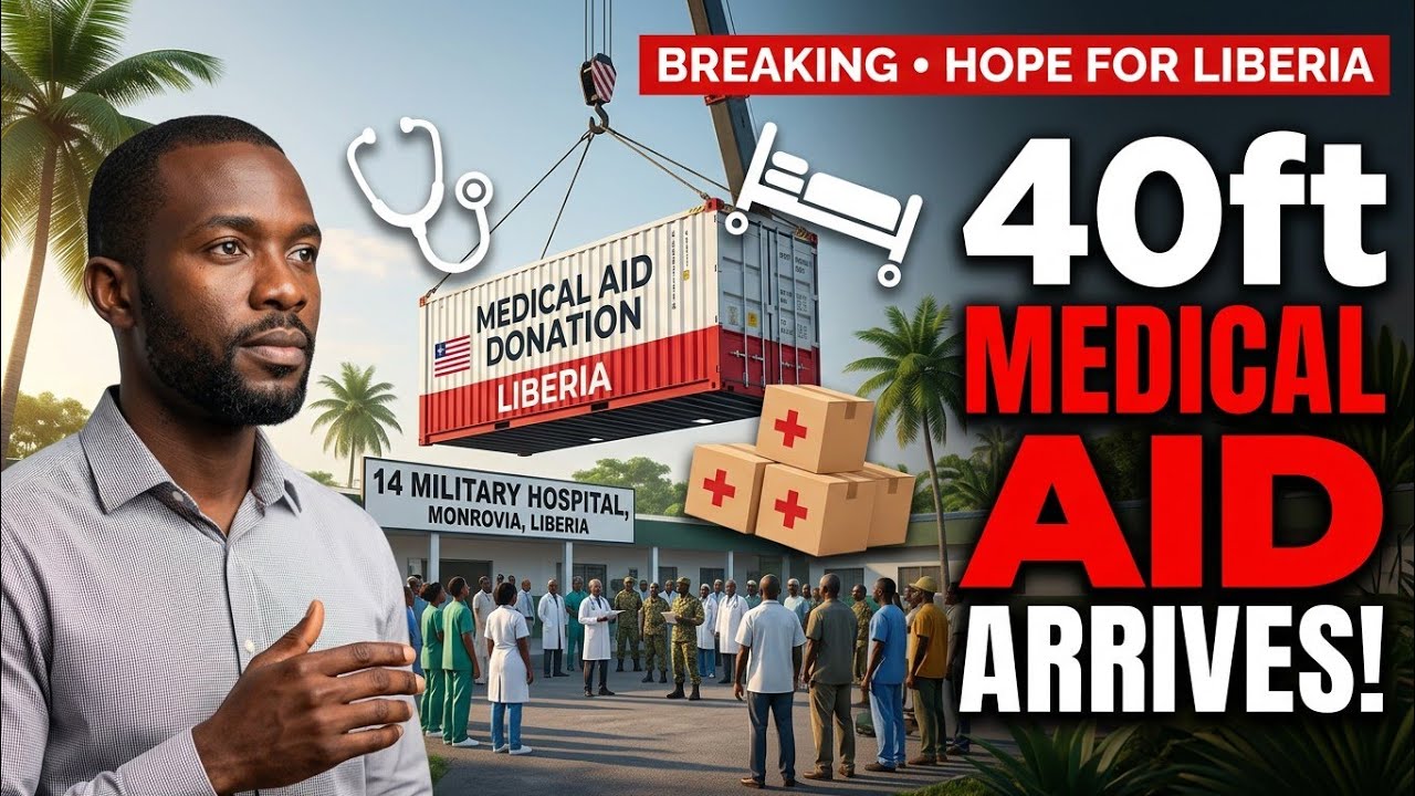 Срочная новость: организация Hope For Liberia передала 14 военным госпиталям 40-футовый контейнер...