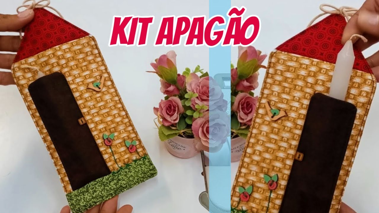 Como Fazer esse Lindo Kit Apagão - Porta Velas de Costura Iniciantes - Lembrancinhas Criativas