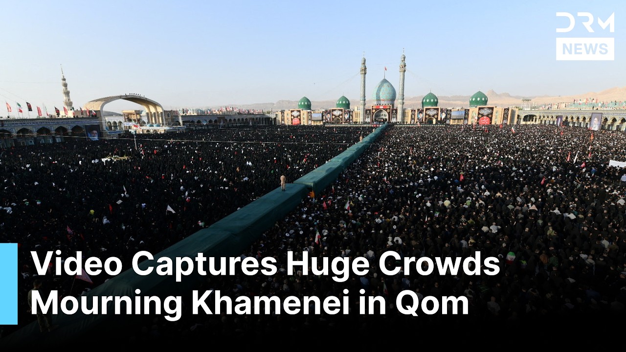 Footage Shows Massive Crowds at Khamenei's Funeral Procession in Iran's Holy City of Qom | AQ1G