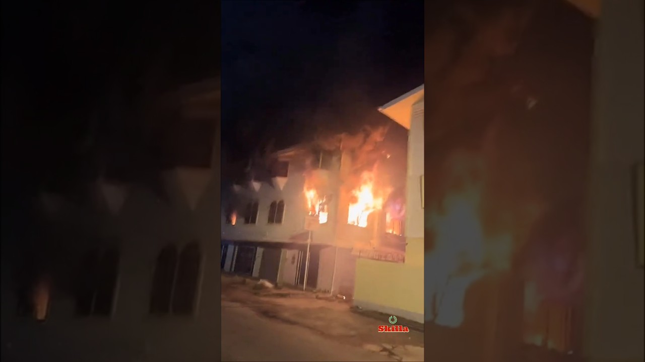 Fire : Man inside the building he said