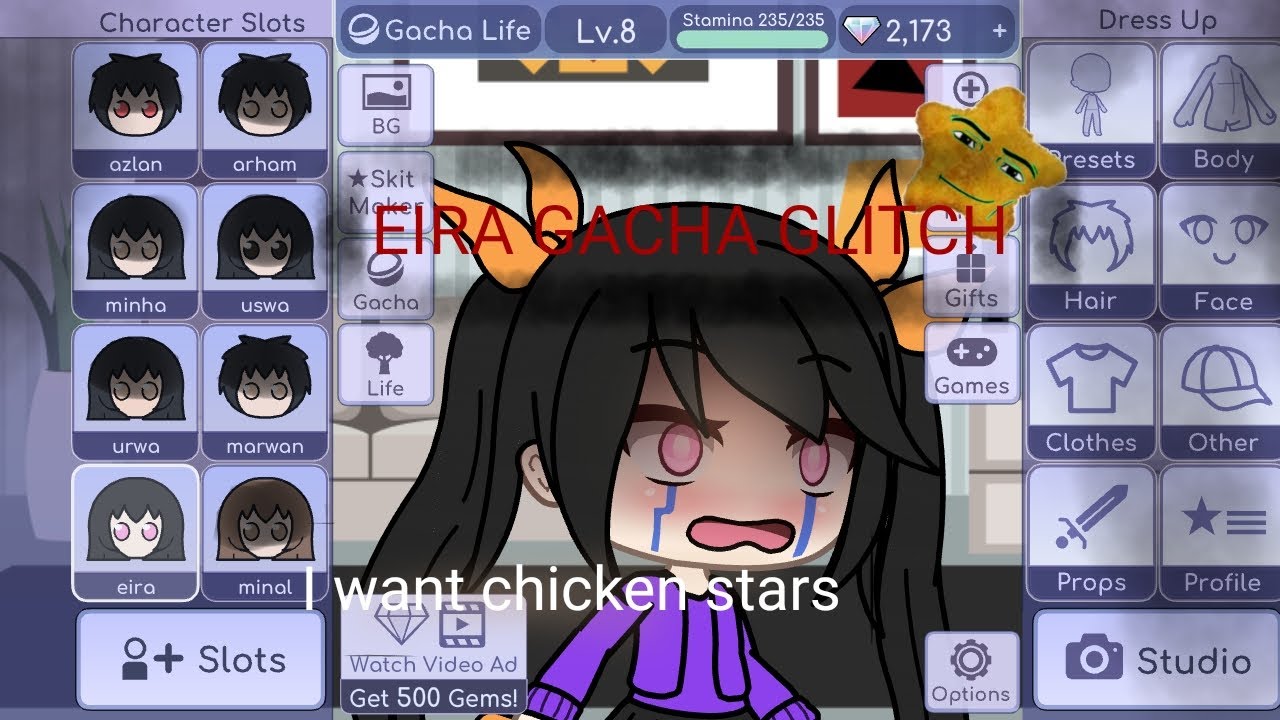 Eira Gacha Glitch 😨😨*she's a spoilt brat*😒