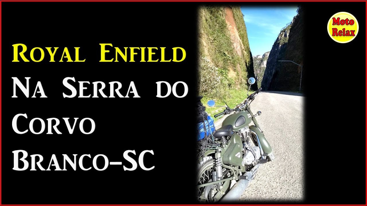 Serra do Corvo Branco-SC COMPLETA de Royal Enfield Classic 500. No final uma jararaca na pista :-0